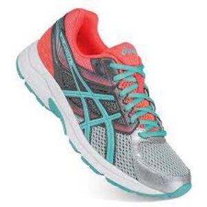 ASICS Women's Silver and Teal Athletic Shoes